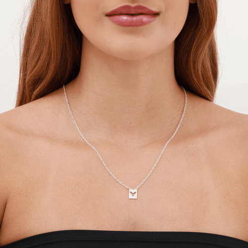 Escapulário prata 925 cruz e espírito santo