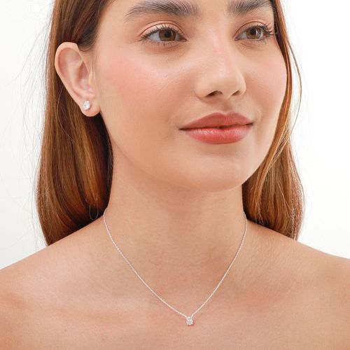 Conjunto prata 925 oval