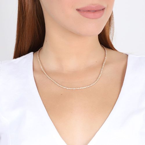 Colar semijoia cabo de aço