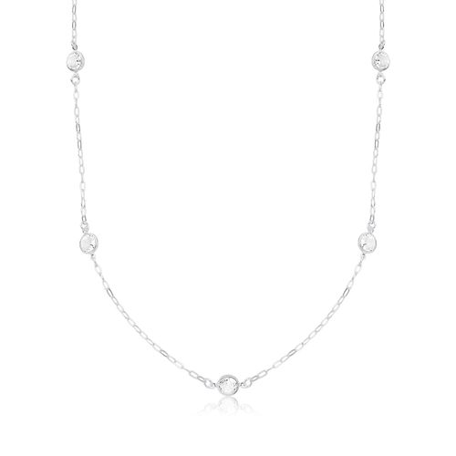 Colar prata 925 círculos cravejado