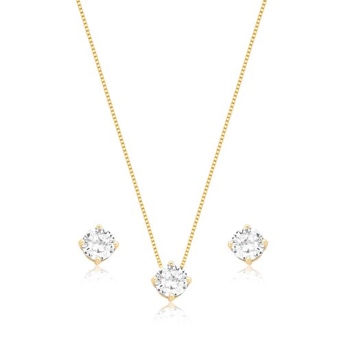 Conjunto semijoia ponto de luz