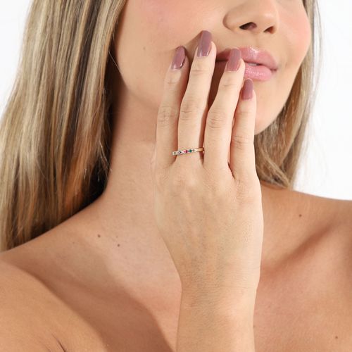 Anel semi joia cravejado